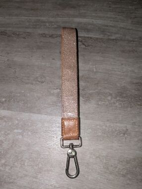 Consuela Glitter Wrist Strap - Rose Gold and Tan